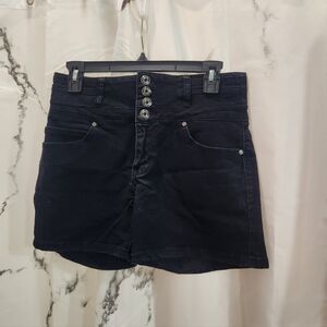 Silver Crush Black Shorts